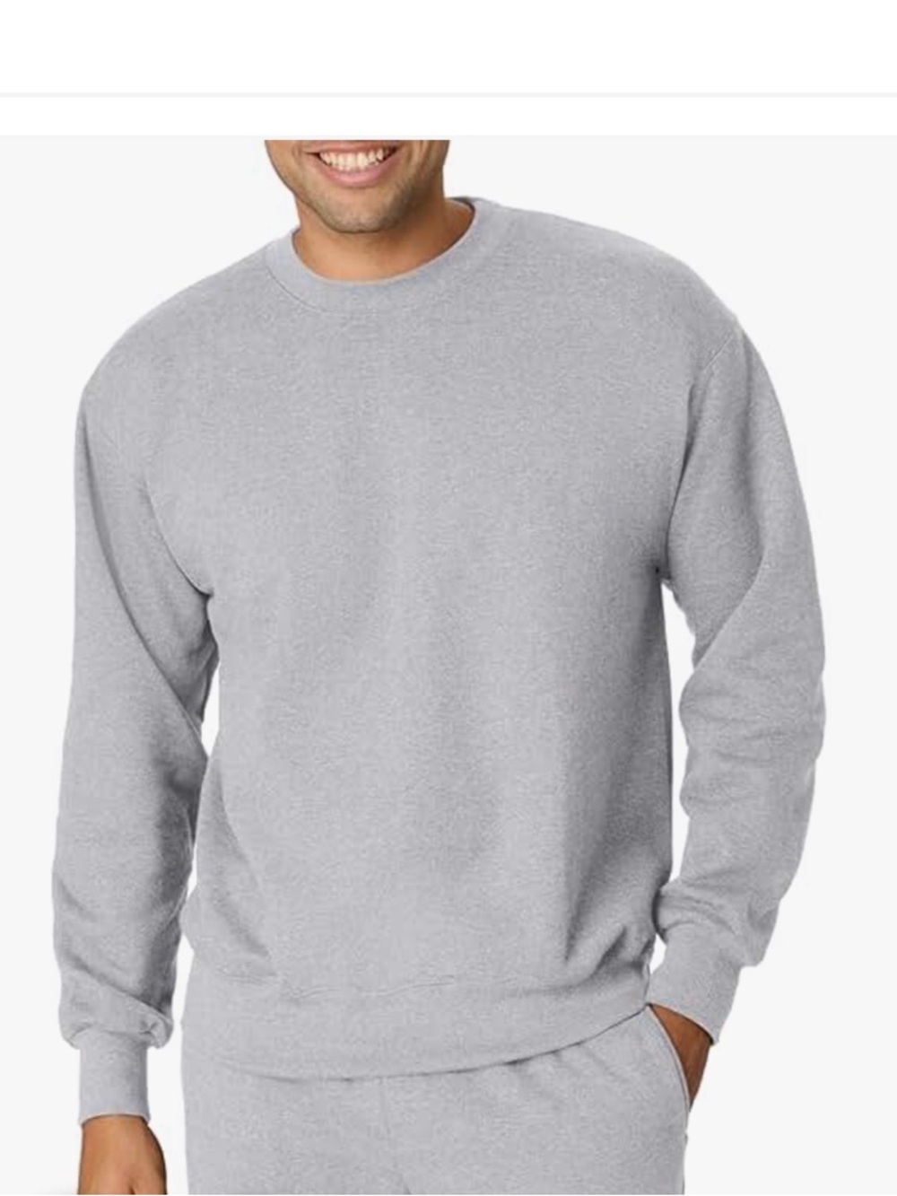 Classic Men's Crewneck Sweatshirt - Light Gray